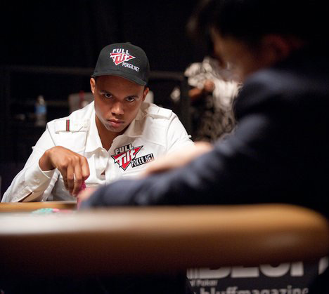 Mean look across the table - Phil Ivey at the WSOP 2010