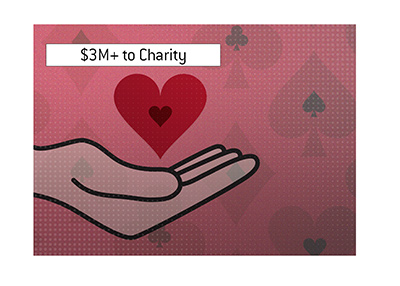 Over $3 million dollars from the poker tournament are going to charity.