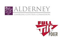 Alderney Gambling Control Commission and Full Tilt Poker logos