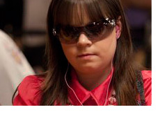 Annette Obrestad - Young poker player from Norway - Very serious in this photo