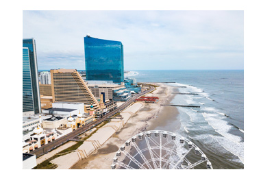 The Atlantic City - State of New Jersey - Carousel wheel - Areal photo.