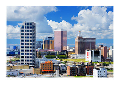 Atlantic City - New Jersey - Sunny day with a few clouds - Panorama