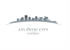 The Atlantic City - New Yersey - Skyline - Illustration