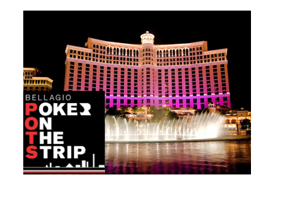 Poker on the Strip - Bellagio Twitch channel - Logo over photo.