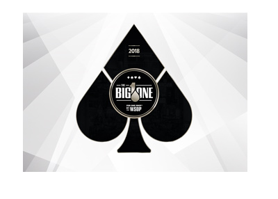 The 2018 version of the Big One for One Drop logo.  Black and white, stylized.