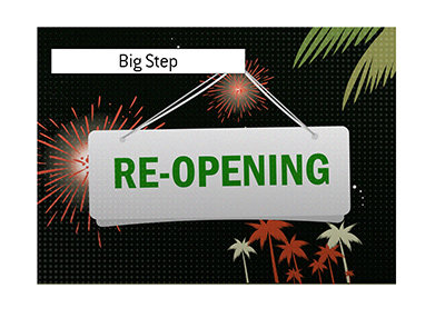 The host hotel of the World Series of Poker is scheduled for re-opening. Exciting news.