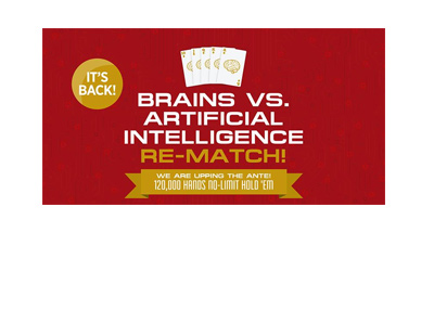 Brains vs. Artificial Intelligence - Rematch - Event poster.