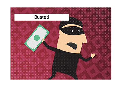 Thief is busted - Pop art - Illustration.