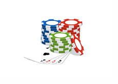 Poker Cards and Casino Chips - Illustration