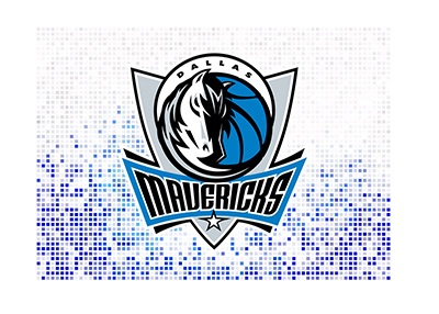 Dallas Mavericks logo over a digital background.  Year is 2018.