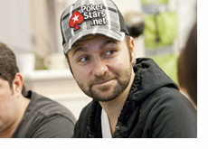 Daniel Negreanu looking upbeat at the poker table