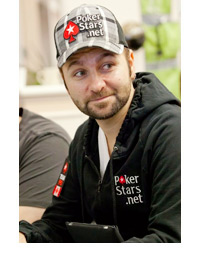 Daniel Negreanu at the poker table wearing a checkered hat