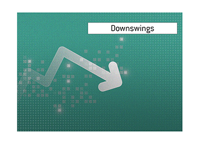 A streak of poor performances - Downswing - Can happen to anyone. Illustration.