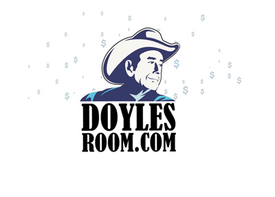 DoylesRoom.com retro logo with dollar signs in the bacground.