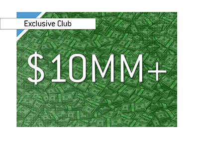 There is a new entry to the exclusive 10 million and plus all time cash earnings list.