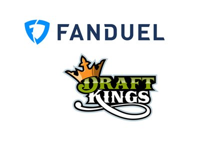 Merger of Fanduel and Draftkings presented as two company logos converging. Year is 2016.