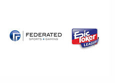 Federated Sports + Gaming logo and Epic Poker League logo