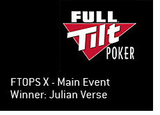 full tilt poker logo - ftops x winner - julian verse - main event