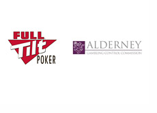 Full Tilt Poker logo next to Alderney Gambling Control Commission logo