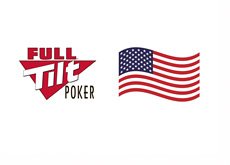 Full Tilt Poker logo next to the USA flag