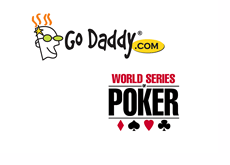 GoDaddy and WSOP (World Series of Poker) logos