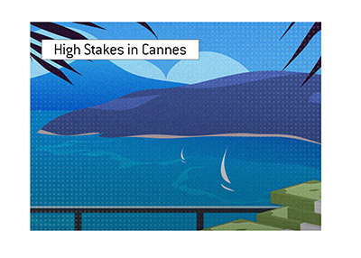 Cannes, France. Illustration. Many high profile poker games take place here.