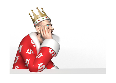 The King is in a deep thinking pose. The topic is David Baazov, the largest shareholder at AMAYA.