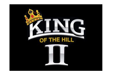 The King of the Hill II - Isolated logo on black background.