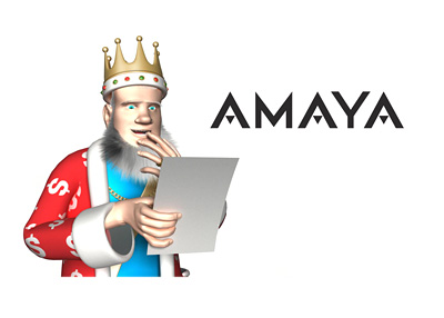 The King is reading the latest report on the slide of Amaya (owners of Pokerstars and Full Tilt) stock price