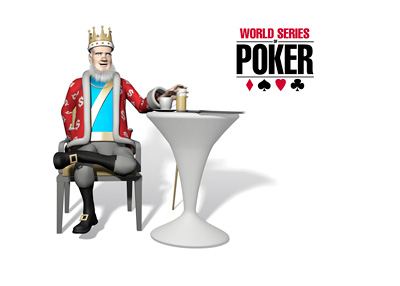 The King is sitting in a cafe and discussing the 2015 World Series of Poker final table