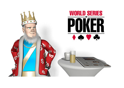 The King is sitting in a cafe discussing the latest from the World Series of Poker - WSOP - 2015