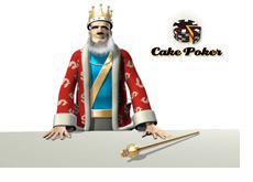 The King next to the Cake Poker logo