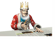 The King is researching the latest poker news