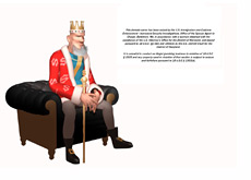 The King sitting in his chair contemplating the latest site seizures by the Department of Justice
