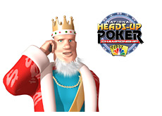 -- King talking on the phone - NBC National Heads-Up Poker Championship - Logo --