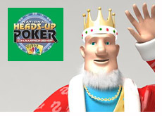 poker king next to the nbc logo for heads up poker tournament 2008
