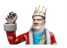 The King is spinning a high stakes poker chip in his hand