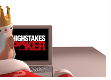 poker king is watching high stakes poker on his mac