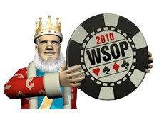 -- The King is holding a WSOP chip UFC style --