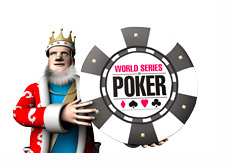 The King is holding the World Series of Poker chip