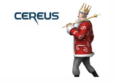 The King is looking back at the Cereus logo