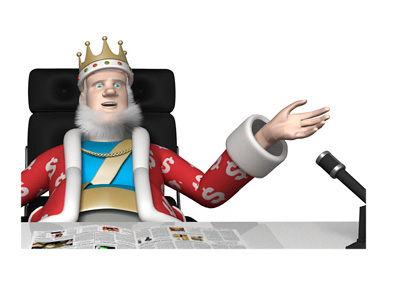 The King is sitting in his office, making a point about the 2016 WCOOP poker tournament