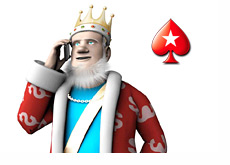 King receiving news on his mobile phone - Pokerstars icon