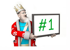 The King is hoding the Number One sign
