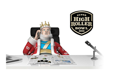 The Poker King is on the phone in his office receiving the latest news from the 2016 Super High Roller Bowl