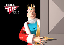 The King is popping up behind the closed door - Full tilt logo in the background