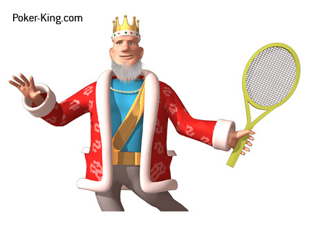 The King is playing tennis while pondering the matchup between Doyle Brunson and Patrik Antonius