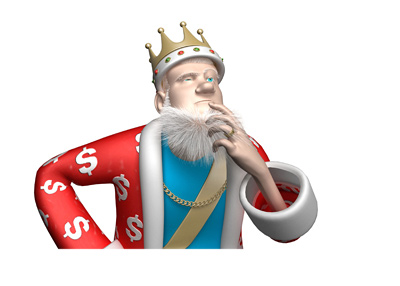 The King is pondering the situation that presented itself. It involves a suspicious bet between two members of the poker community