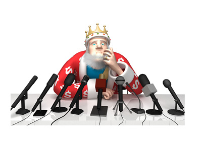 The King is holding a press conference in regards to the recent lack of high-stakes poker activity in the online world