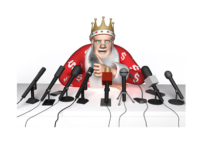 The Poker King is at a press conference surrounded by microphones. Giving a thumb up to all the biggest cash winners of 2016 so far.